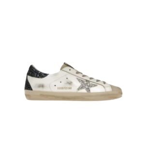 Golden Goose Super-Star White Blue Glitter