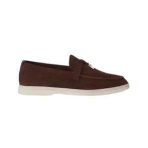 Loro Piana Summer Charms Walk Loafer Suede Chocolate