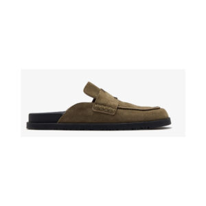 Hermès Go Mule In Brown Suede Calfskin Leather