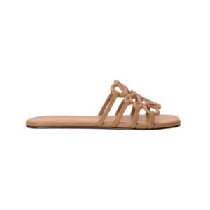 lOEWE Petal Anagram Slide In Soft Calfskin Camel