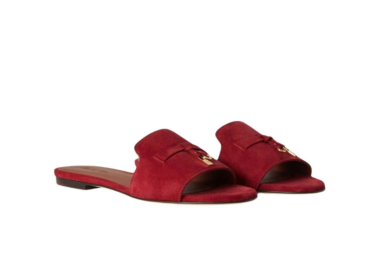 Loro Piana Summer Charms Sandal Suede Goatskin Camu Fruit - Image 3