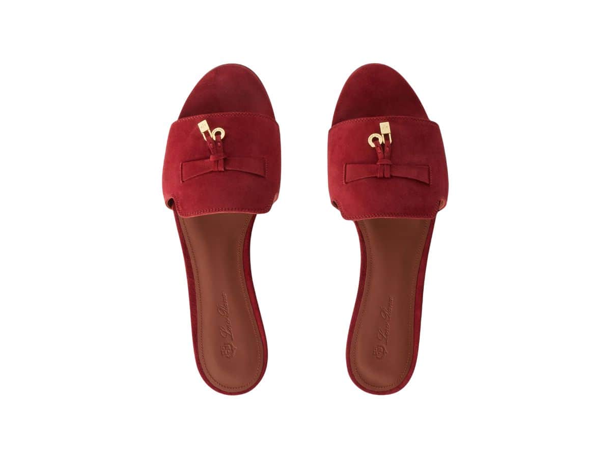 Loro Piana Summer Charms Sandal Suede Goatskin Camu Fruit - Image 5