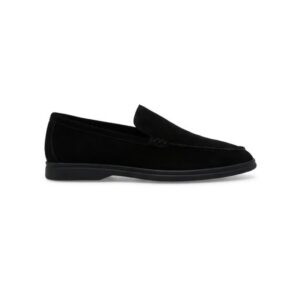 Loro Piana Summer Walk Loafer Suede Full Black