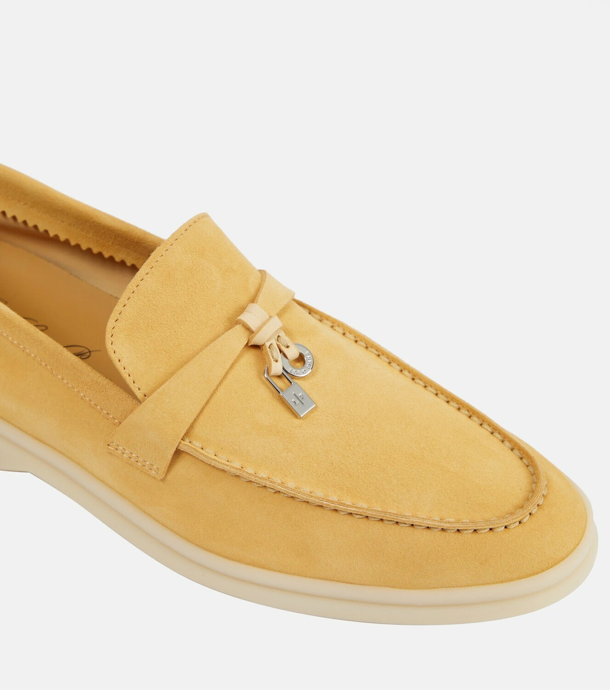 Loro Piana Summer Charms Walk Moccasins Suede Camel - Image 6