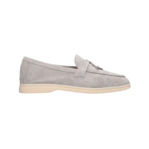 Loro Piana Summer Charms Walk Loafer Suede Grey