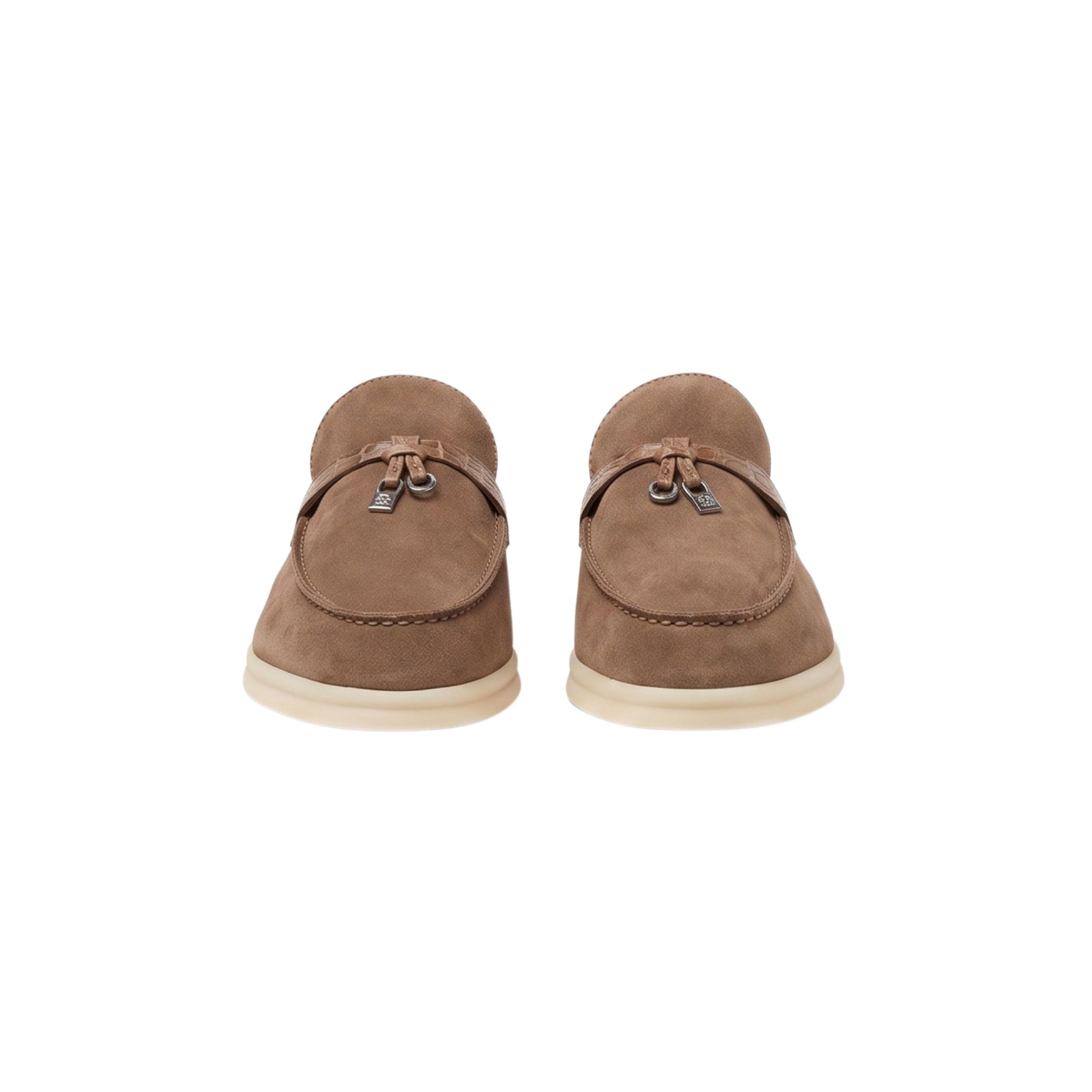 Loro Piana Charms Walk Babouche Loafer Suede Coffee - Image 4