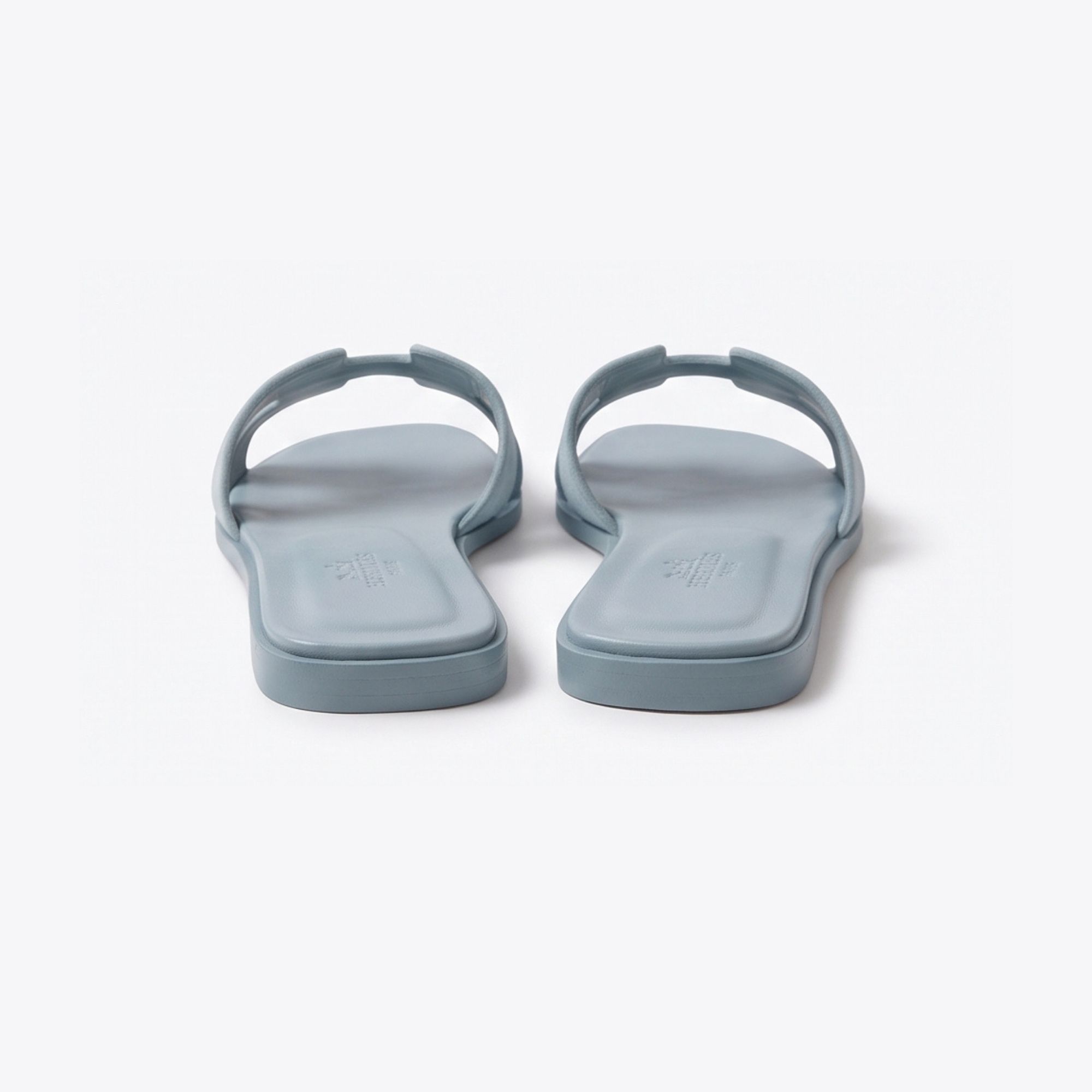 Hermes Oran Sandal Suede Baby Blue - Image 6