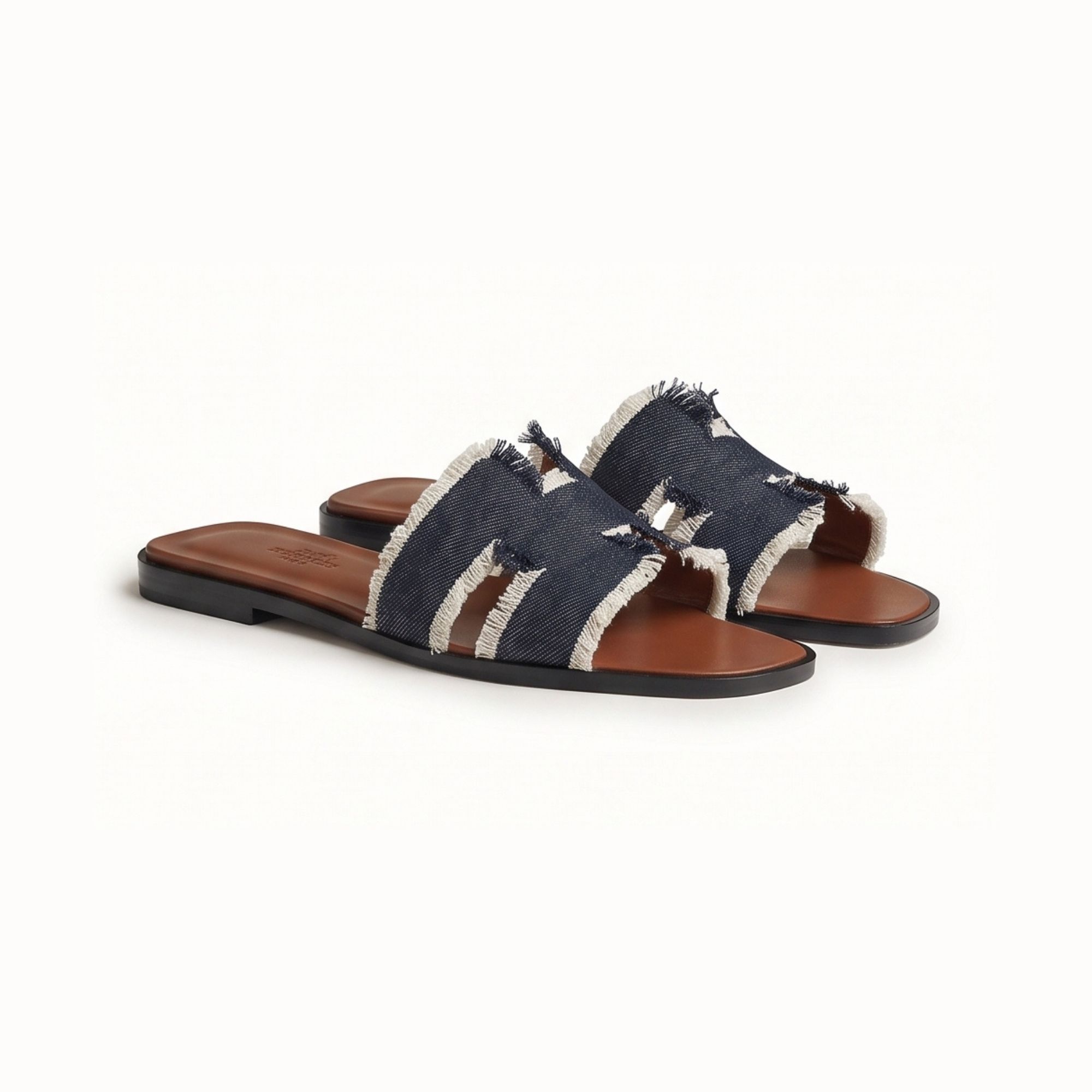 Hermes Oran Sandal Dark Bleu Clair Fanky - Image 3