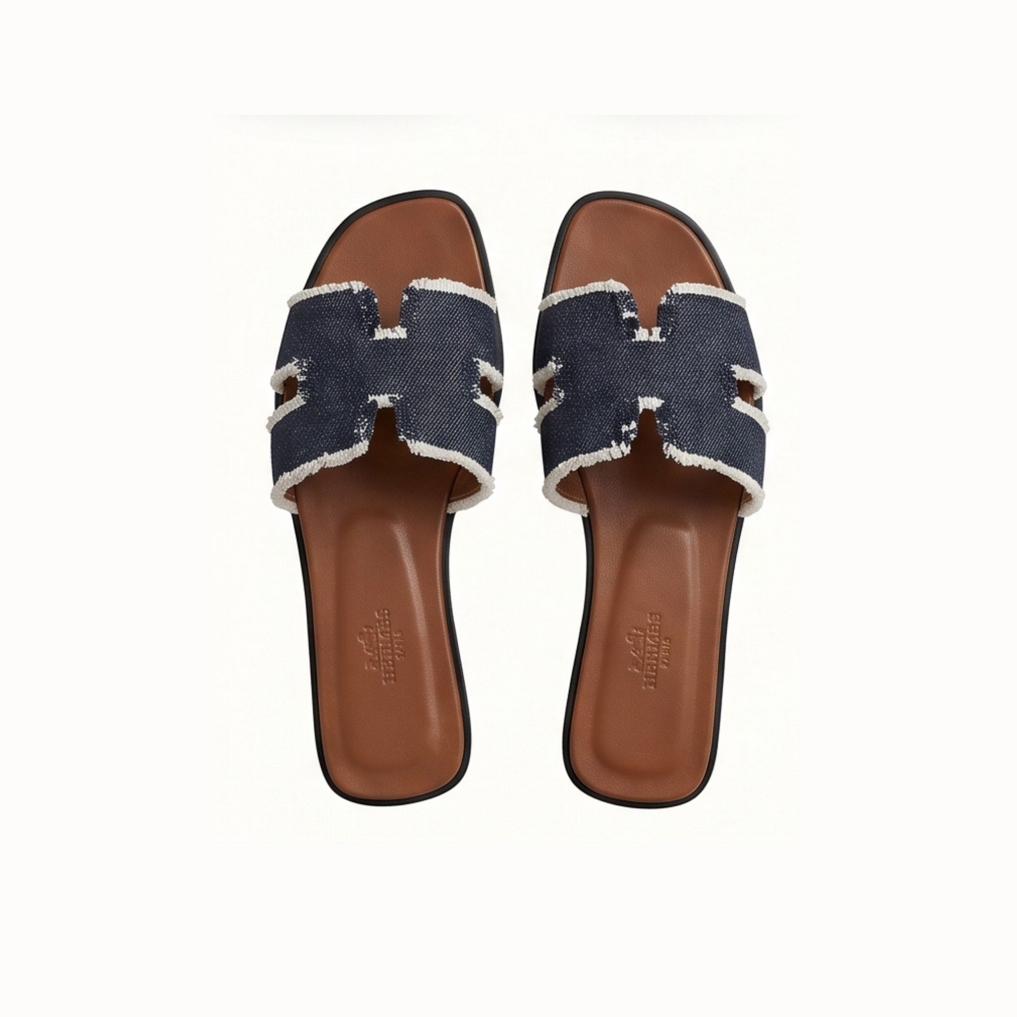 Hermes Oran Sandal Dark Bleu Clair Fanky - Image 4