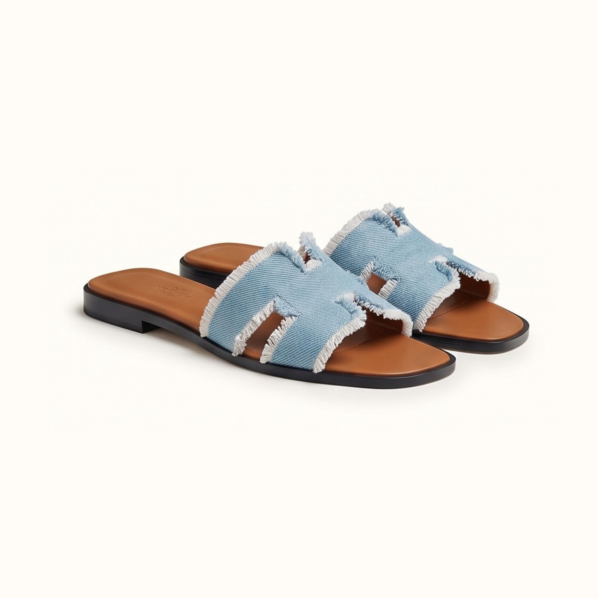 Hermes Oran Sandal Bleu Clair Fanky - Image 3