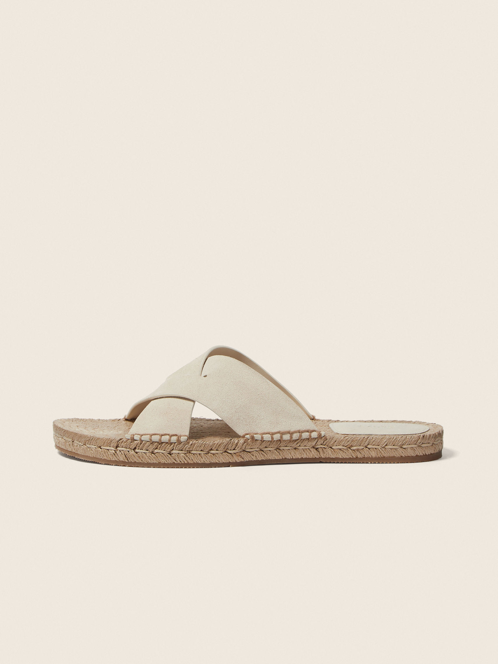 Zegna Off White Suede Espadrille Sandals - Image 2