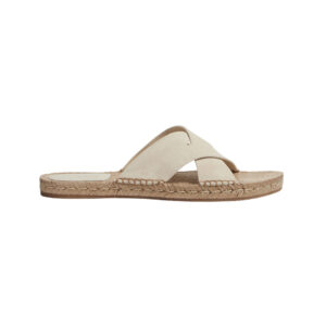 Zegna Off White Suede Espadrille Sandals
