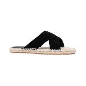Zegna Black Suede Espadrille Sandals