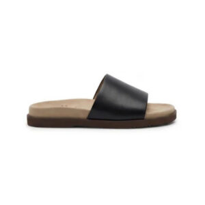 Brunello Cucinelli Black Smooth Leather Sandals