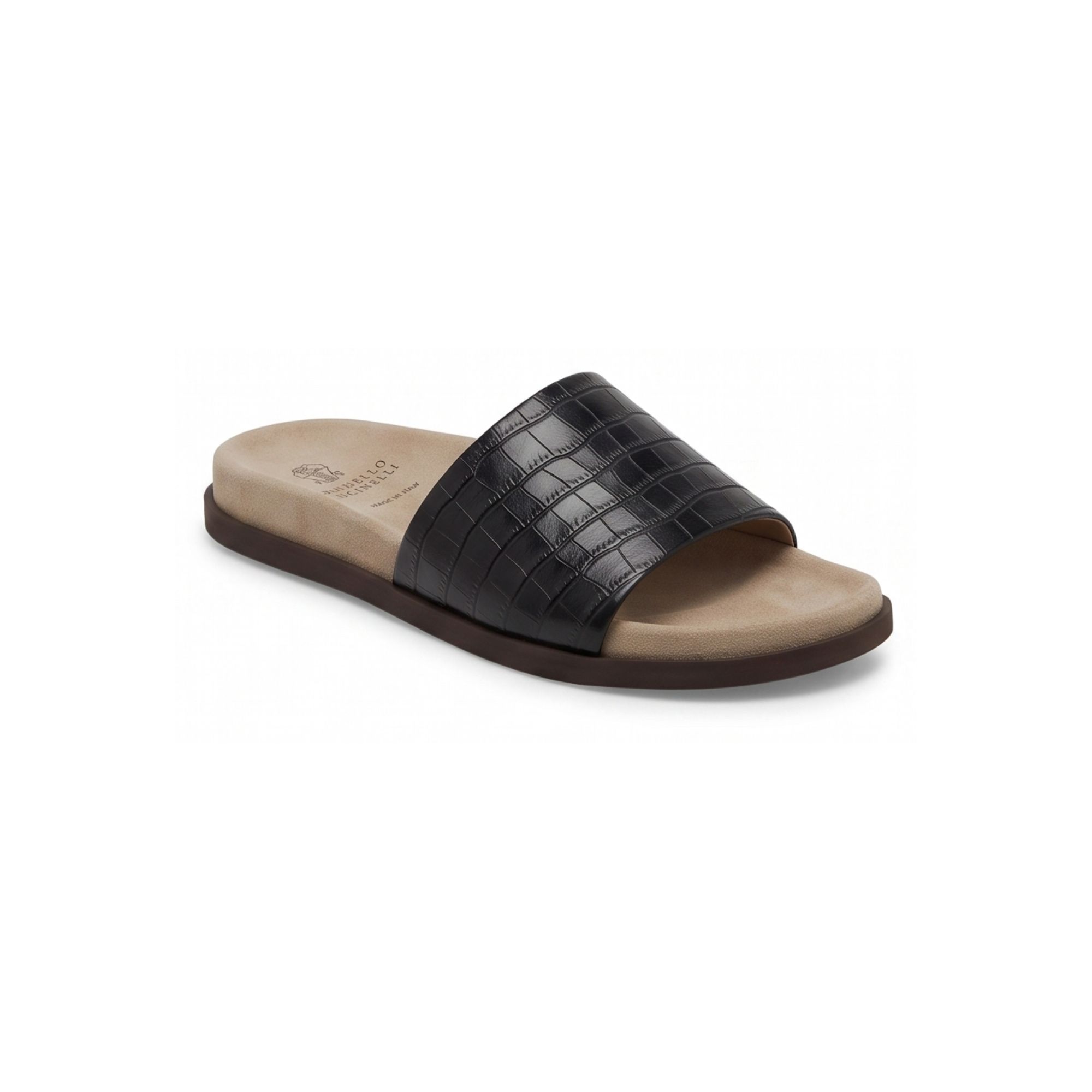 Brunello Cucinelli Crocodile-Embossed Leather Sandals - Image 3