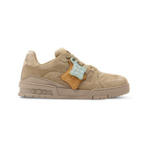 LV Trainer Distressed Sneaker Beige