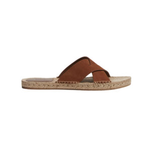 Zegna Dark Foliage Suede Espadrille Sandals