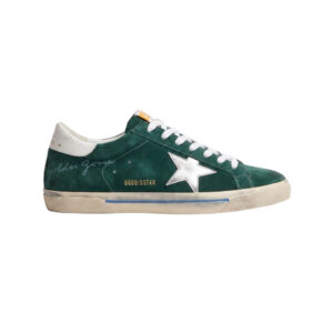 Men’s Super-Star in Dark Green Suede With White Leather Star